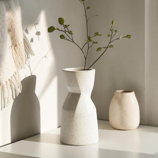 Blnxg Minimalist Matte Geometric Ceramic Vase