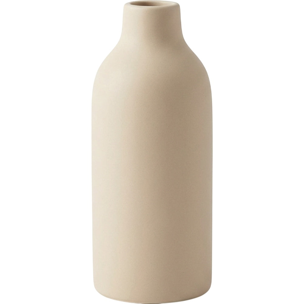 Blnxg Matte Ceramic Bud Vase Sand Beige 7 in