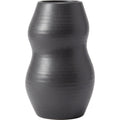 Blnxg Sculpted Ceramic Vase Charcoal Gray 9 in
